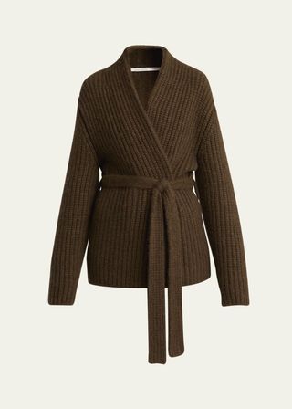 Isotani Chunky Cashmere Wrap Cardigan