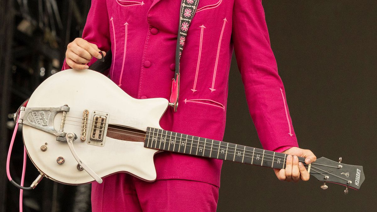 Henri Cash of Starcrawler performs on day 3 of Festival d&#039;été de Québec on July 08, 2023 in Quebec City, Quebec.