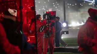 A camera operator using one of more than 240 Sony cameras behind the scenes during the Super Bowl LIX Halftime Show in New Orleans last month.