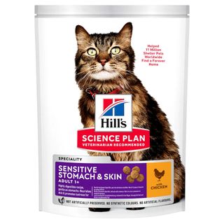 Hill's Science Diet Adult Sensitive Stomach And Skin Chicken Dry Cat Food