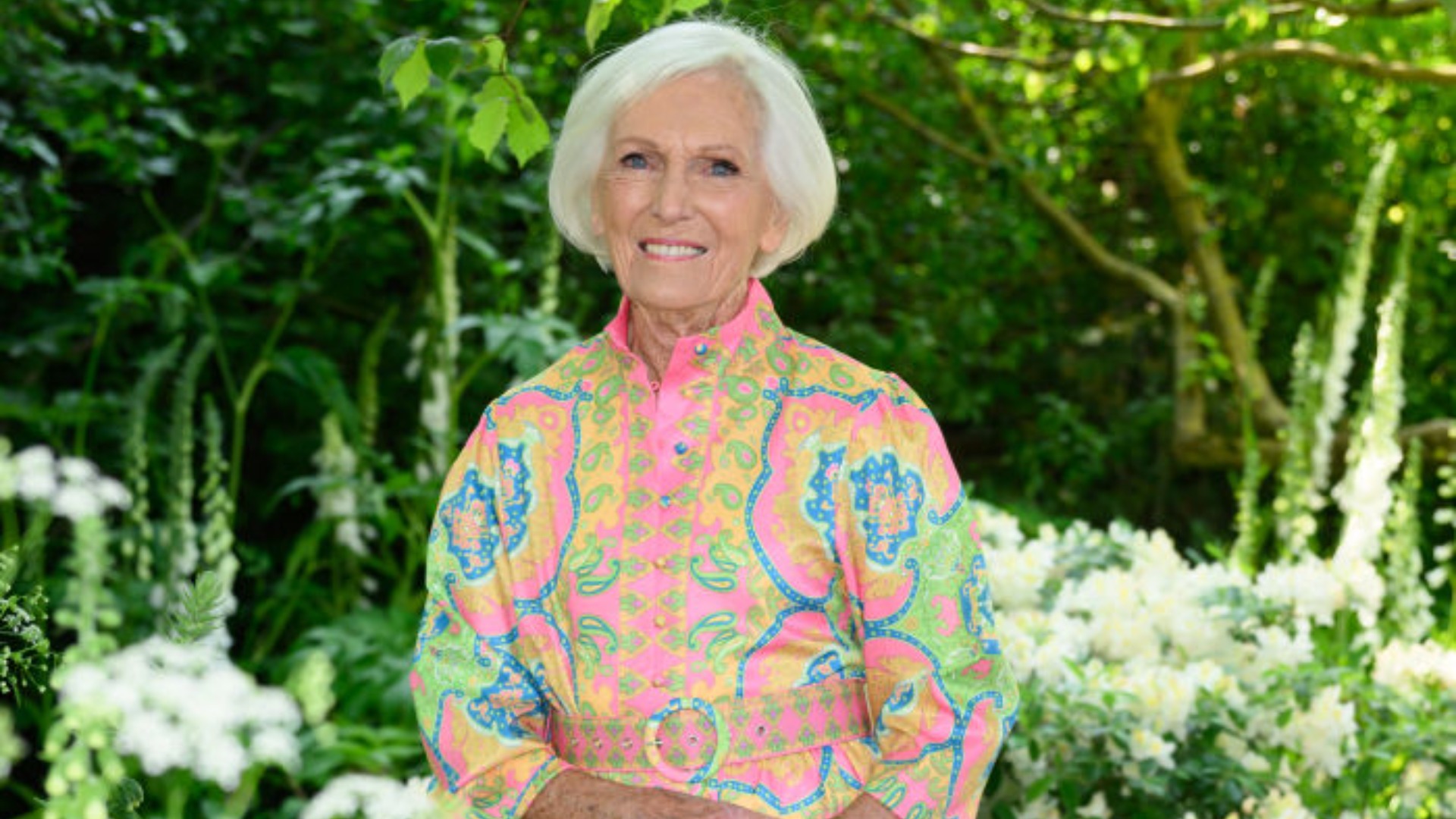 Dame Mary Berry attends The RHS Chelsea Flower Show at Royal Hospital Chelsea