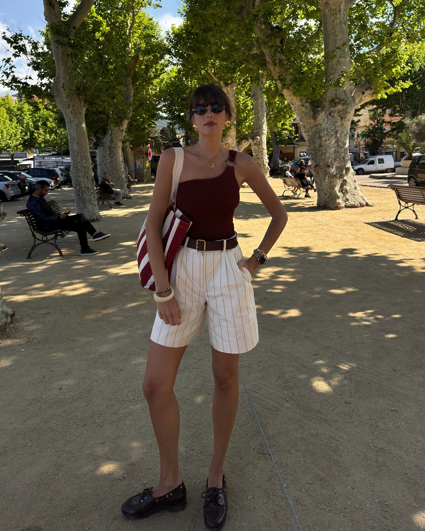 Julie Sergent Ferreri wearing a summer outfit.