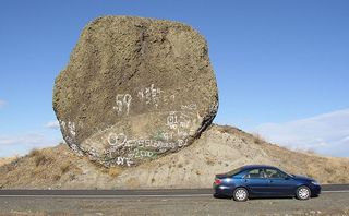 Yeager rock, a glacial erratic in Washington.