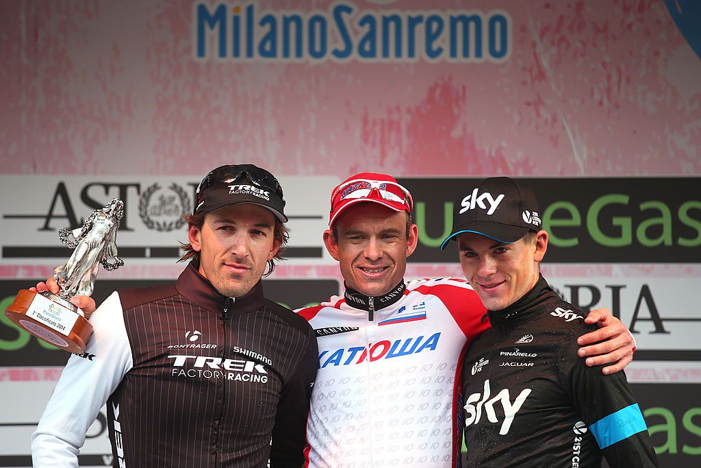 XXXX in action during the 294 km 2014 edition of Milan - San Remo on March 23, 2014 in Milan, Italy.
