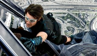 Mission: Impossible - Ghost Protocol Ethan Hunt hangs off of a skyscraper