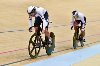 Germany's Miriam Welte and Kristina Vogel were unable to overhaul the Russian team in the team sprint gold medal race