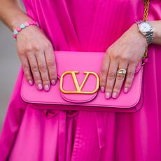 woman with pink nail polish for summer