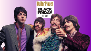 The Beatles, shot in the late 60s, George giving a thumbs up