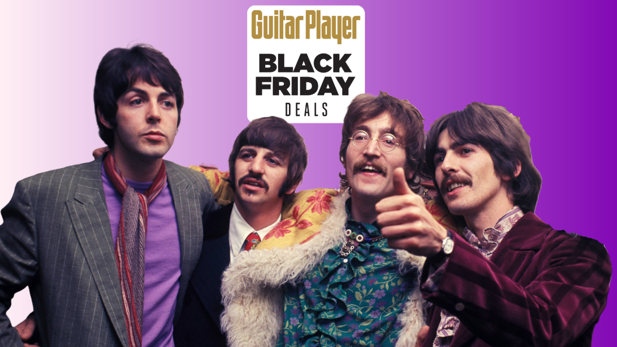 The Beatles, shot in the late 60s, George giving a thumbs up