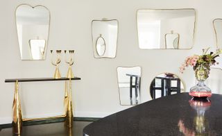 Vintage mirrors and Philippe Hiquily console