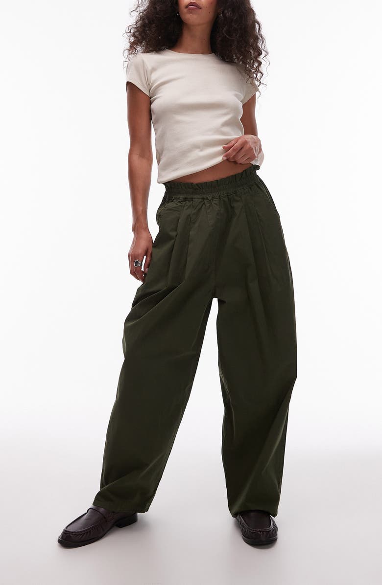 Pleated Balloon Jogger Pants