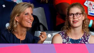 Duchess Sophie and Lady Louise Windsor watch boxing during the 2022 Commonwealth Games