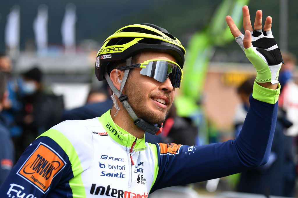 TROMSO NORWAY AUGUST 05 Christian Eiking Odd of Norway and Team Intermarch Wanty Gobert Matriaux prior to the 8th Arctic Race Of Norway 2021 Stage 1 a 1425km stage from Troms to Troms ArcticRace on August 05 2021 in Tromso Norway Photo by Stuart FranklinGetty Images