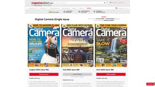 Landing page of www.magazinesdirect.com, for purchasing single issues of Digital Camera magazine