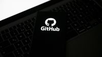 GitHub logo pictured on a black and white contrasting background.