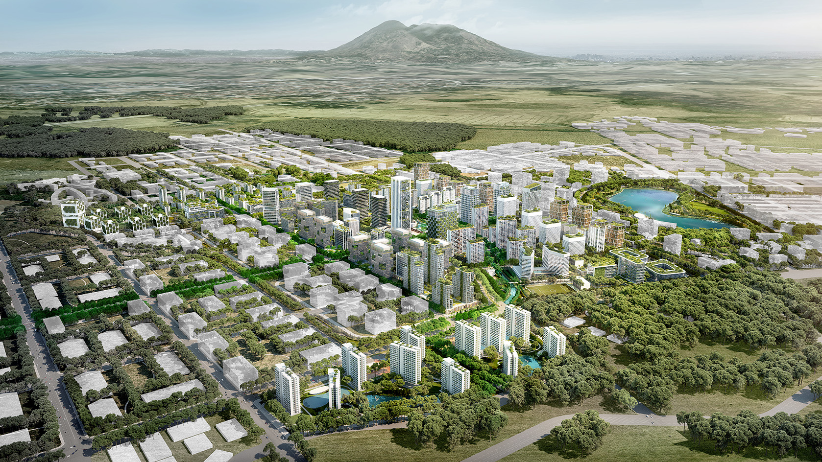 New Clark City by Broadway Malayan visualisation of skyscraper city from above