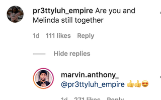 Marvin & Melinda Still Together Instagram Post