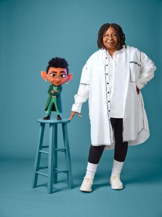 Whoopi Goldberg and the Captain.