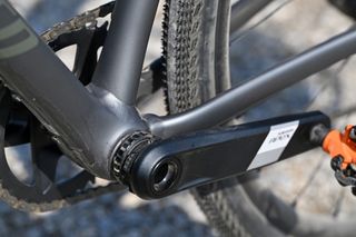 Detail of SRAM Apex crankset fitted to the Specialized Crux DSW gravel bike