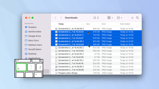 How to select multiple files on Mac