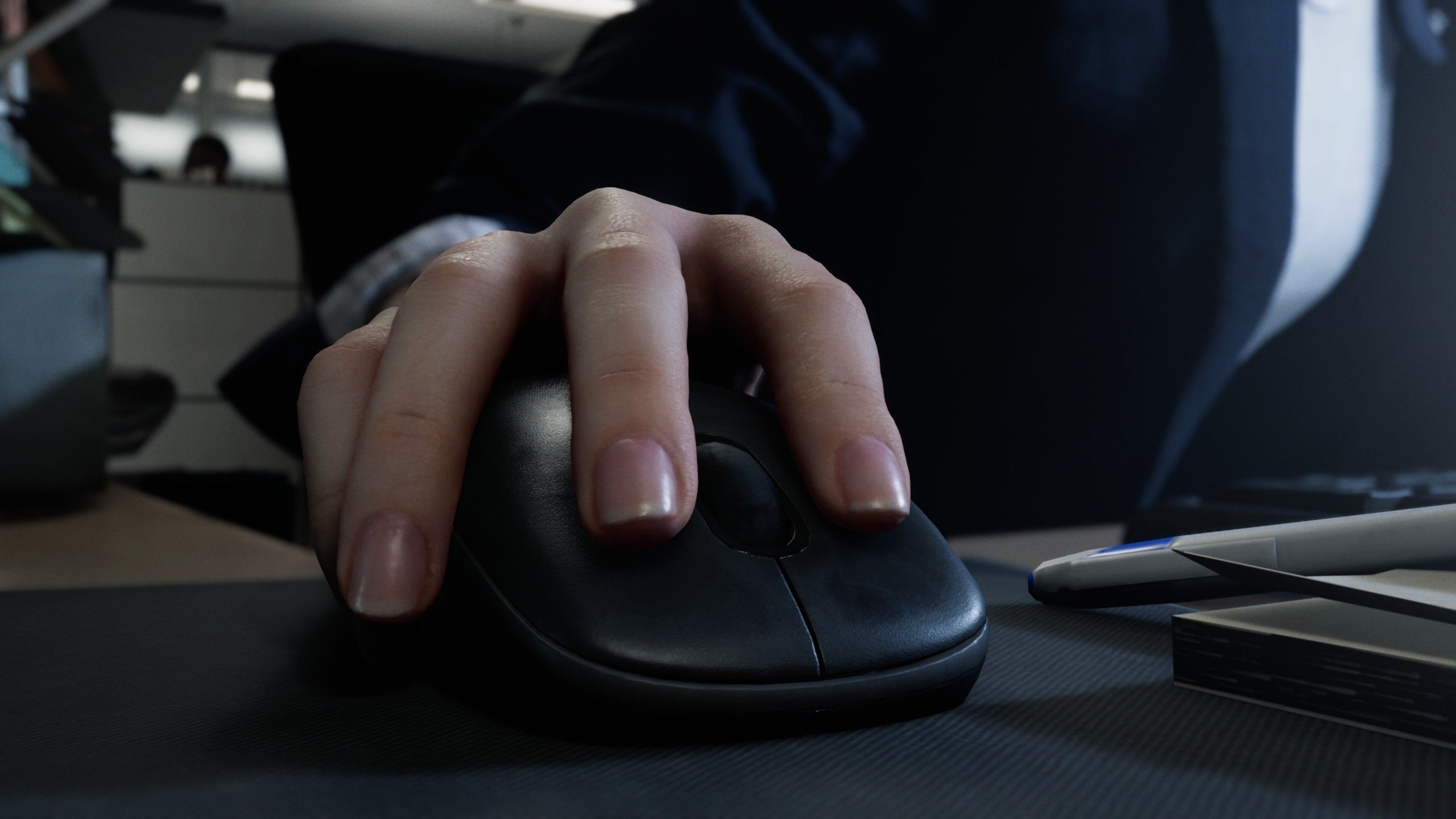 Grace's mouse in extreme close-up