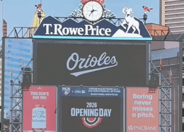 The new Baltimore Orioles videoboard.