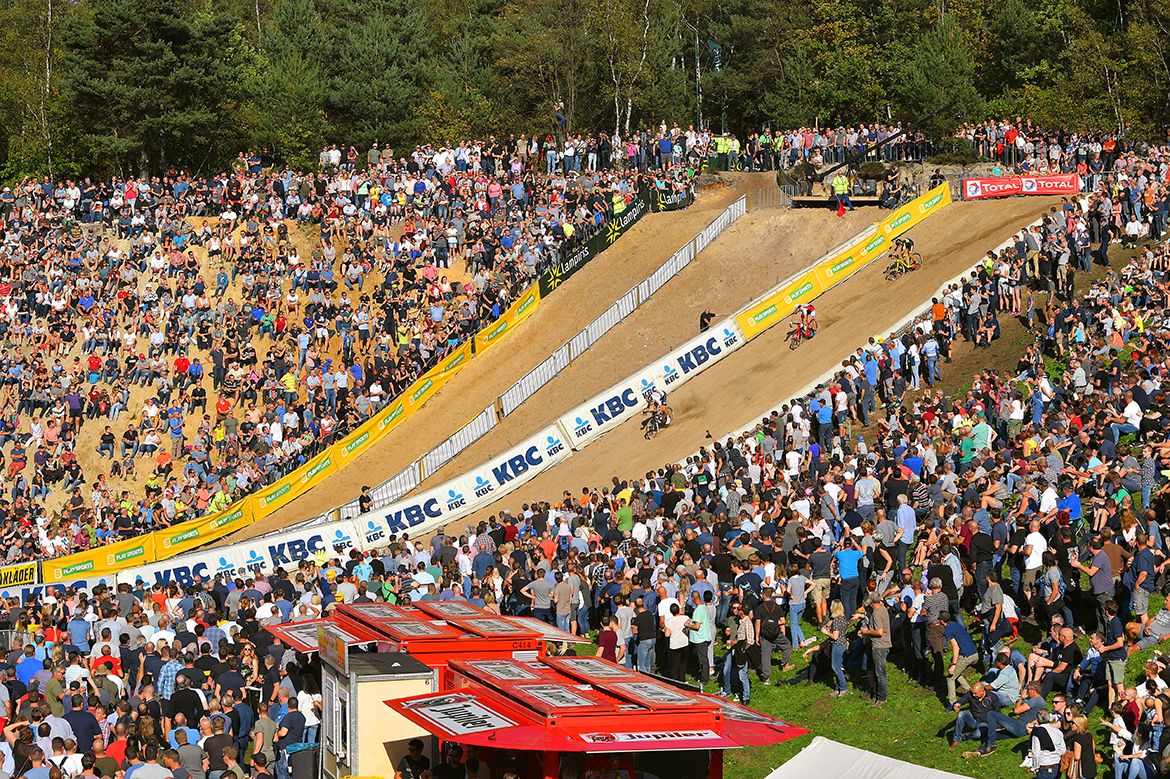 Riders navigating the sand at Zonhoven