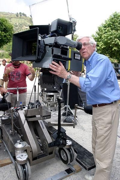 Director Bayley Silleck blocks out a shot during filming for Wired To Win