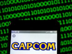 CAPCOM logo on a smartphone screen
