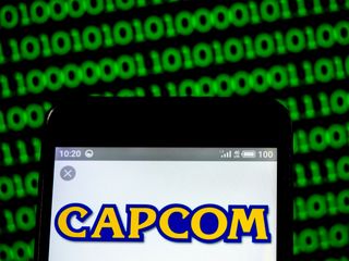 CAPCOM logo on a smartphone screen