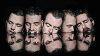 Karnivool posing for a photograph with mirrors