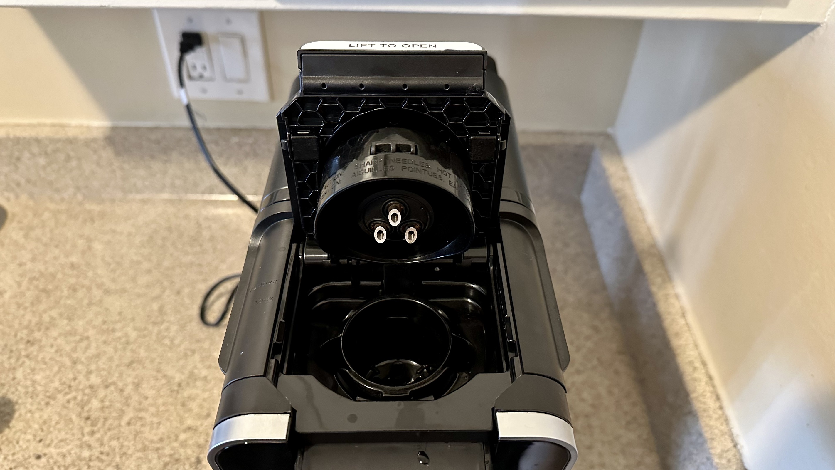 K-cup adapter installed