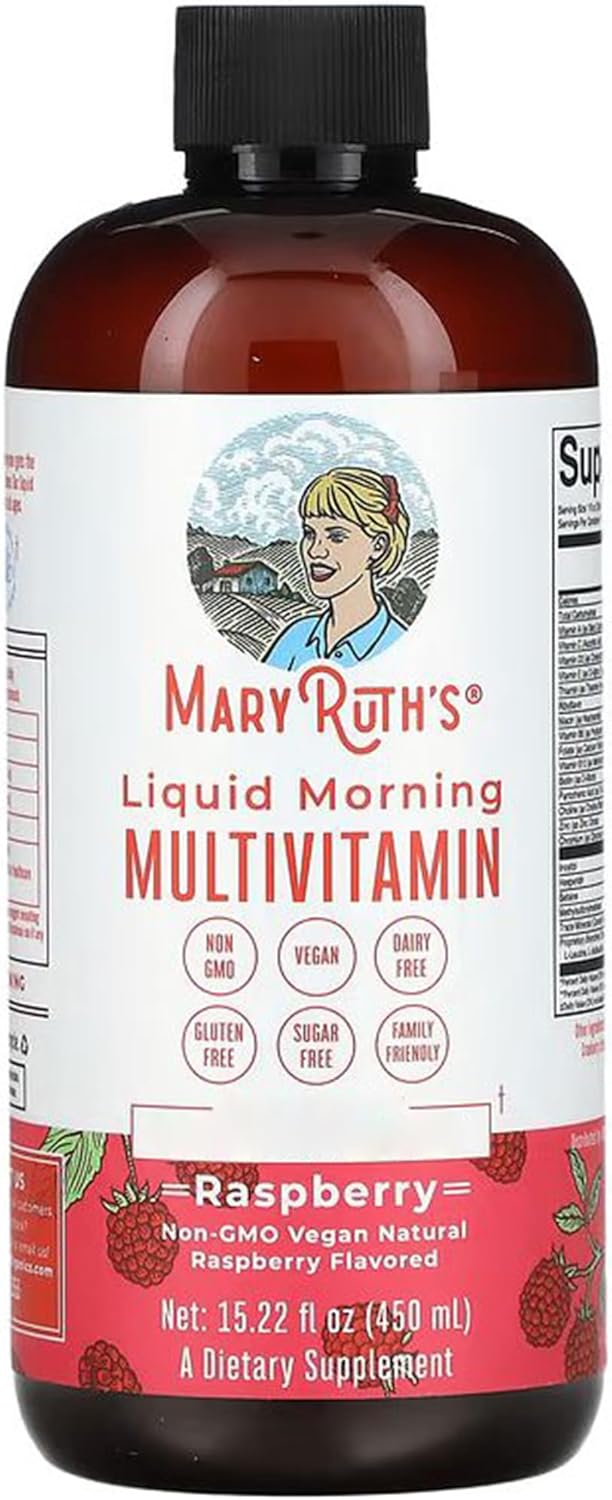 Maryruth Organics Multivitamin for Women, Men &amp;amp; Kids | Liquid Morning Multivitamin | Vitamin a C D E B6 B12 Biotin Zinc | Beauty | Vegan | Non-Gmo | Gluten Free | 15 Servings