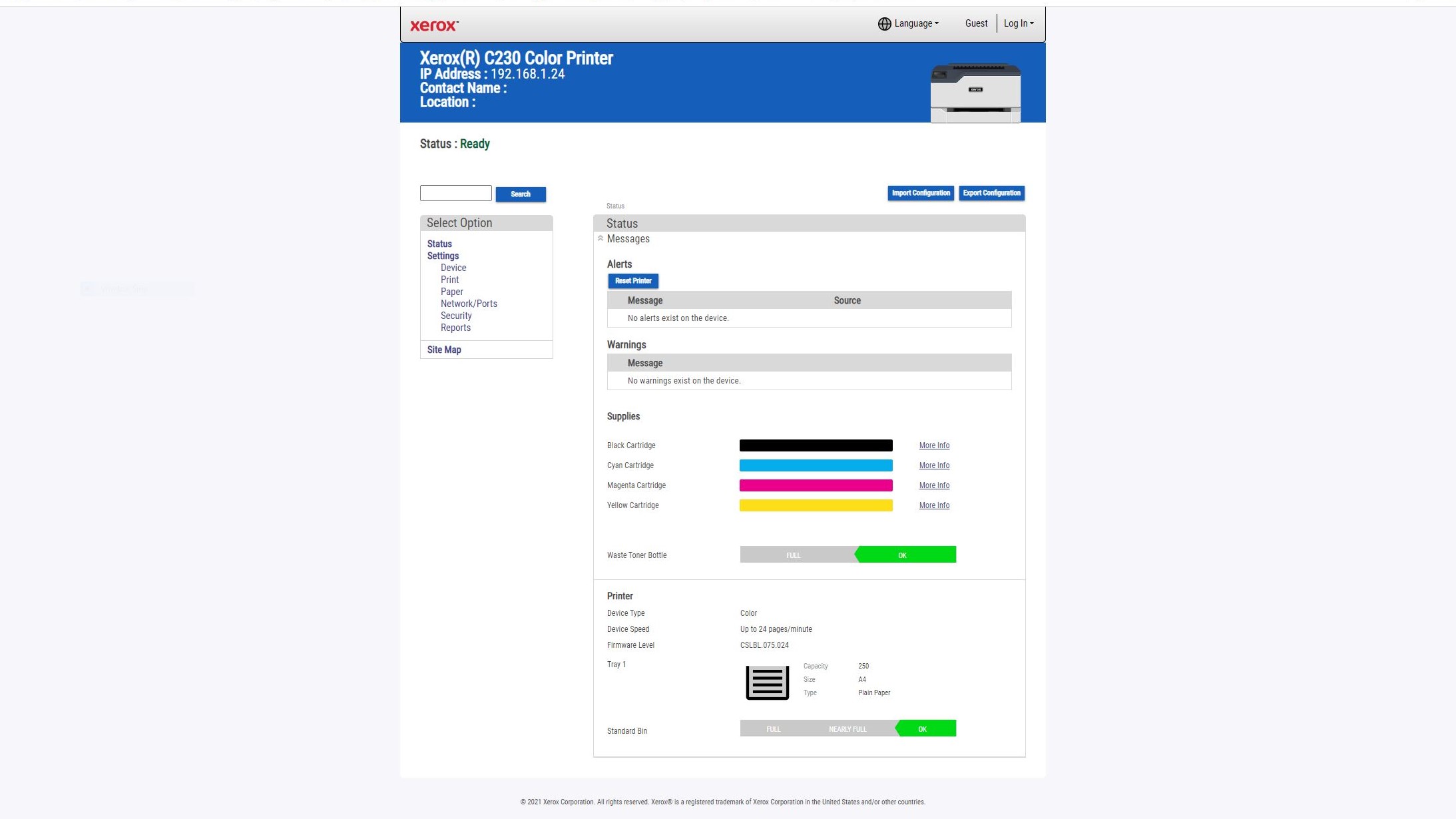 Xerox C230 Colour Laser Printer