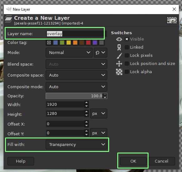 layers and filters in GIMP