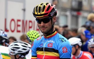 A calm and collected Tom Boonen (Belgium) on the start line.