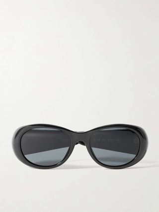 Oval-Frame Acetate Sunglasses