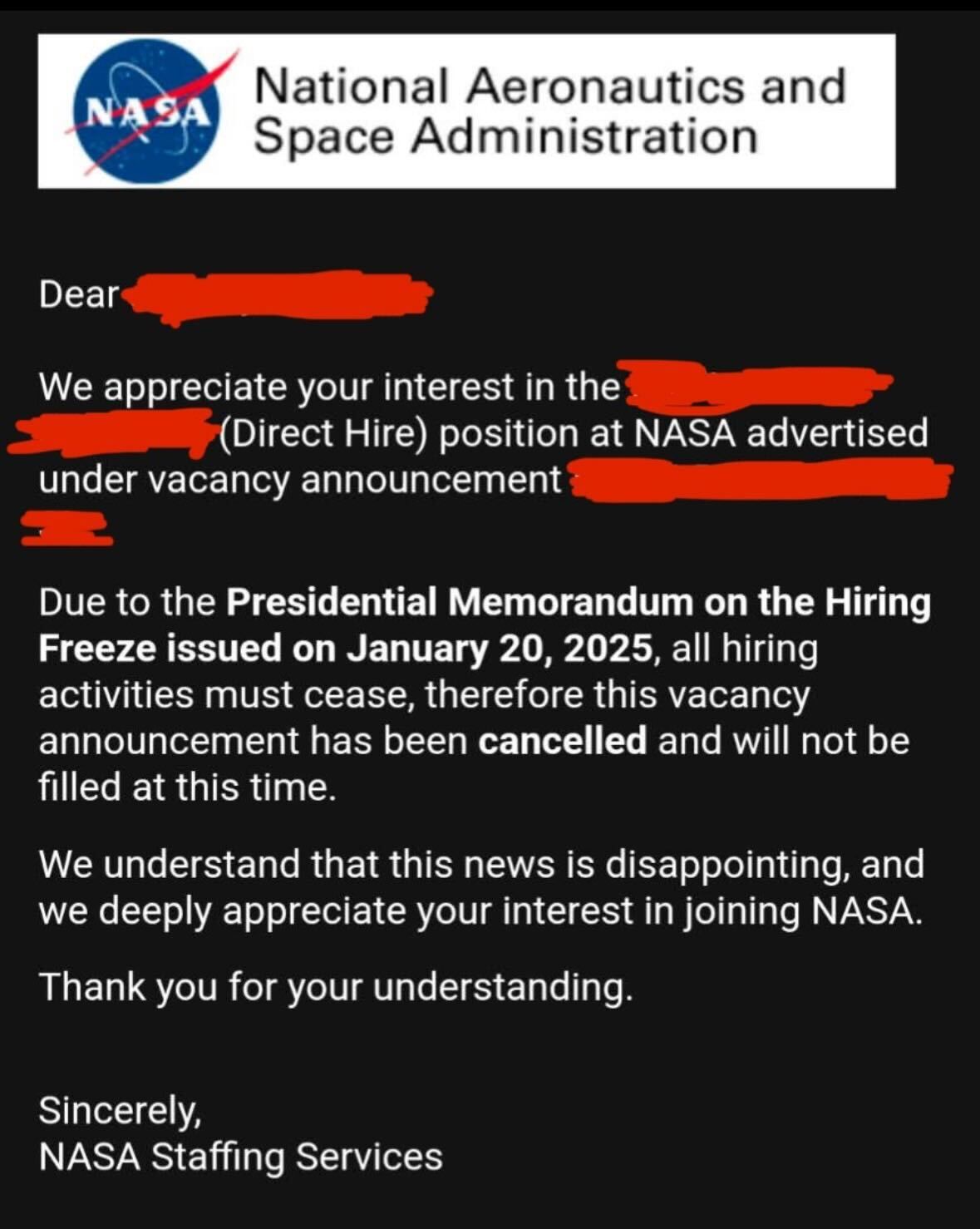 Trump orders interim NASA chief to end DEI initiatives Space