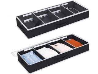 underbed storage container with lid and handles