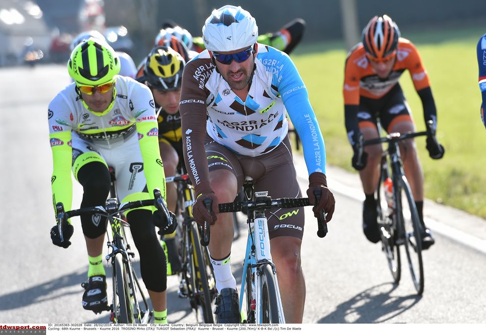 Sebastien Turgot (AG2R) leads the breakaway