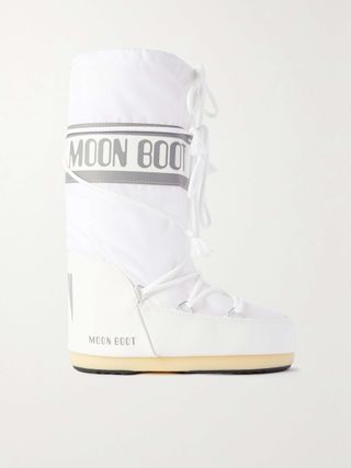 Icon Shell and Faux Leather Snow Boots