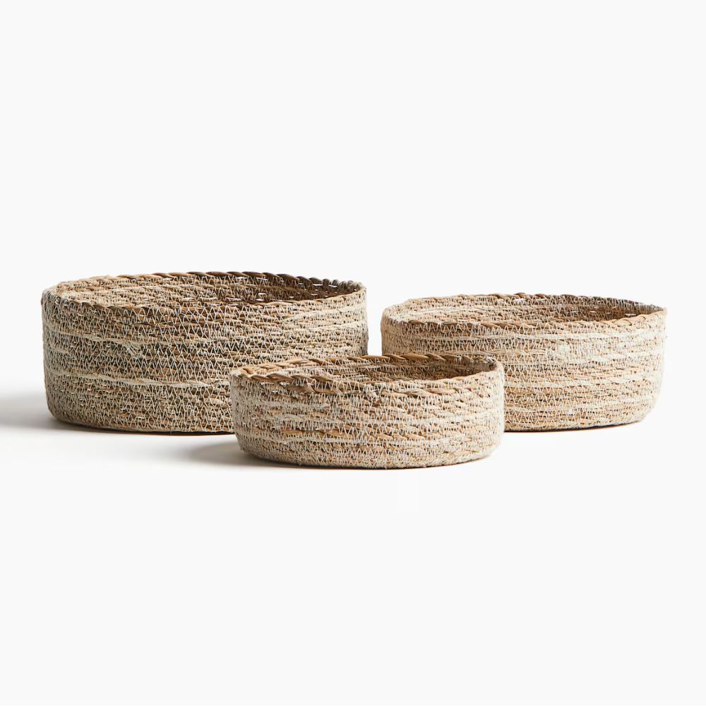 3-Pack Seagrass Storage Baskets