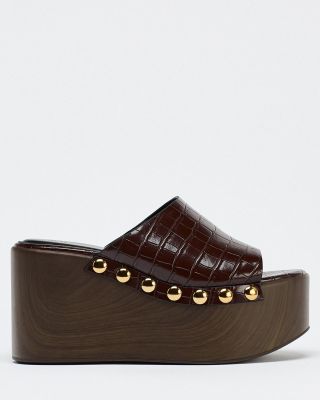 Zara Textured Platform Wedges