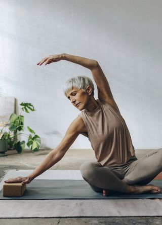 Woman stretching