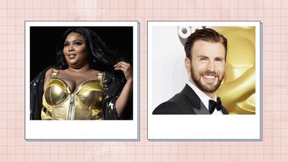 Lizzo performs at Radio City Music Hall on September 24, 2019/ Chris Evans poses in the press room during the 87th Annual Academy Awards at Loews Hollywood Hotel on February 22, 2015 