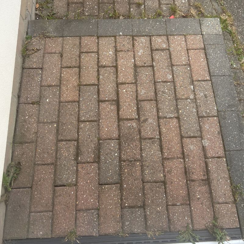 After using Webb pressure washer on patio at front door