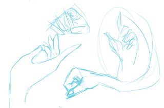 sketches of hands with different gestures