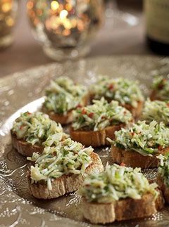 Spiced crab crostini, recipes