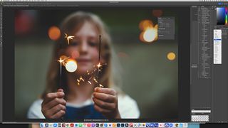 Photo project with indoor sparklers