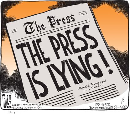 Political cartoon U.S. media press